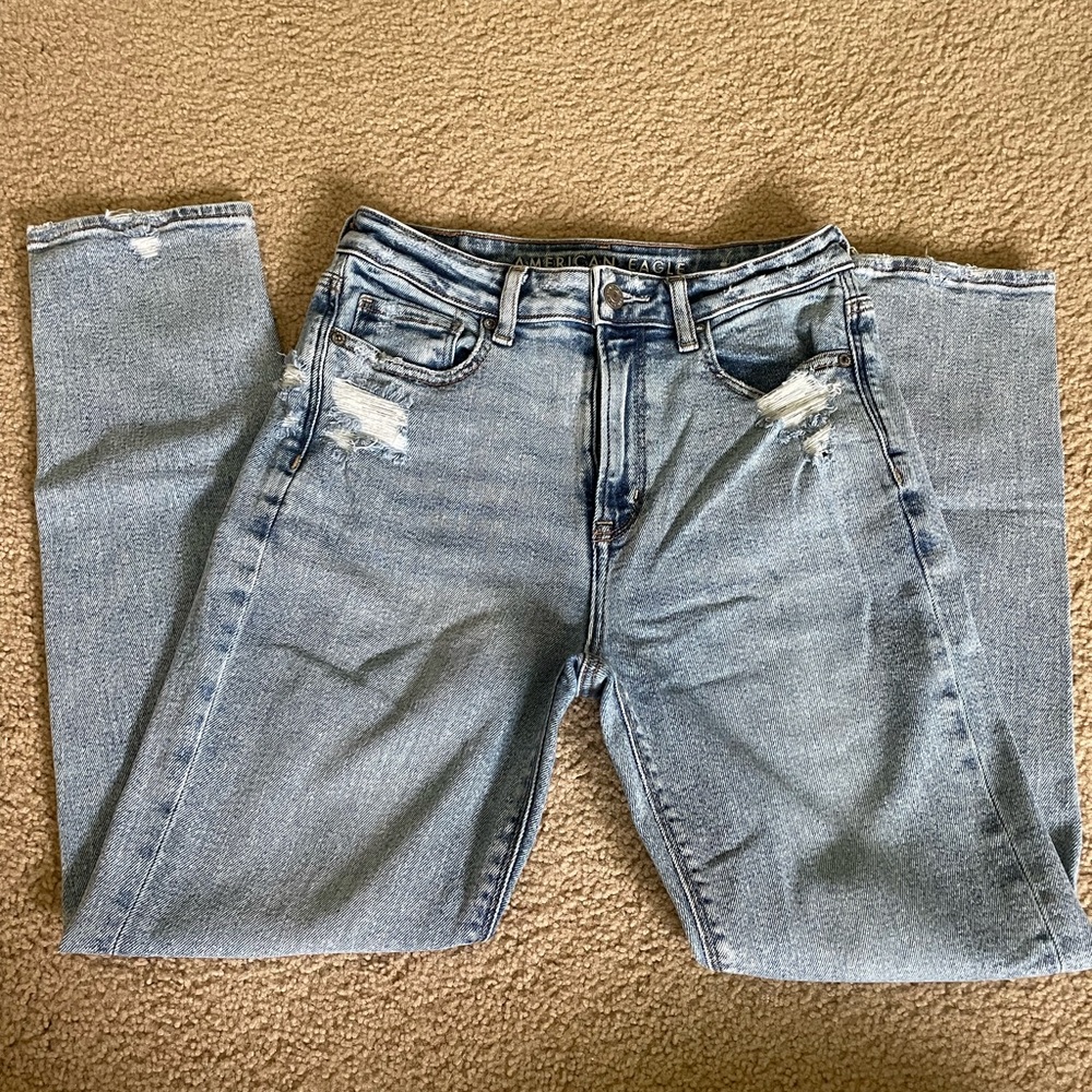American Eagle, stretch mom jean, size 2